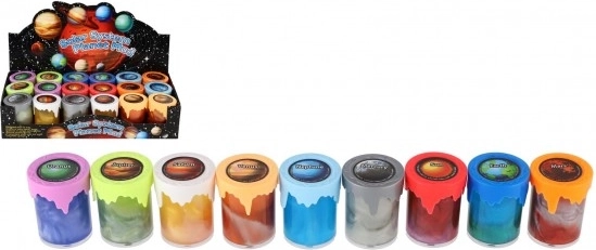 Metallischer Schleim im Becher Sonnensystem