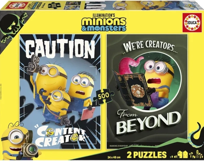 Educa Puzzle Minions und Monster 2×500 Teile