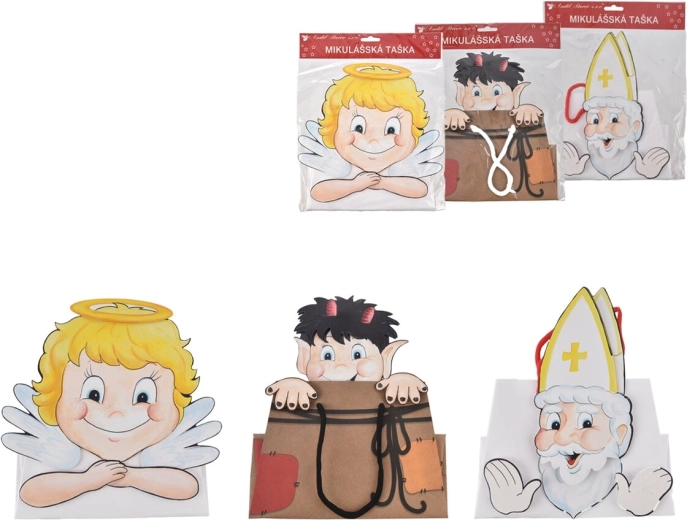 Nikolaus-Geschenktüte 22 × 10 × 22 cm (3 Motive)