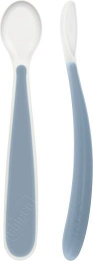 Chicco Silikonlöffel Soft blau 2 Stk., 6m+
