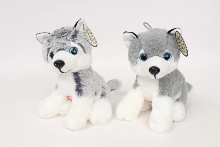 Plüschhund Husky mit Geräusch, 20 cm – 1 Stück