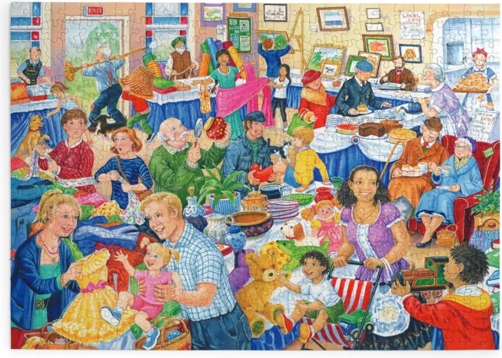Puzzle Flohmarkt mit 500 großen Teilen