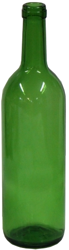 Glasflasche für Wein 750 ml grün