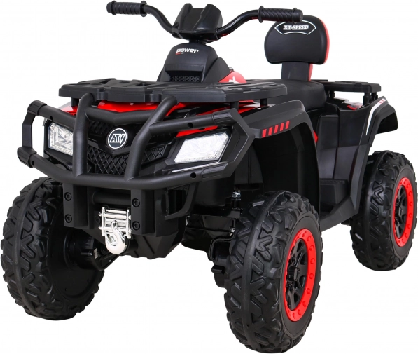 Kinderquad XT-Speed Rot mit 4x4 Antrieb, EVA, sanfter Start, MP3 und LED
