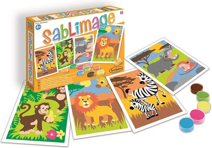 SentoSphere Sablimage mini Sandbilder – Afrikanische Tiere