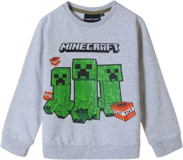 Grauer Minecraft-Hoodie