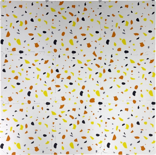 Humbi Lern-Schaumstoff-Bodenmatte – Puzzle 9 tlg., bunte Sprenkel
