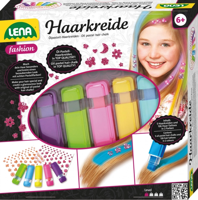 Haar-Kreide - Set mit 5 Farben
