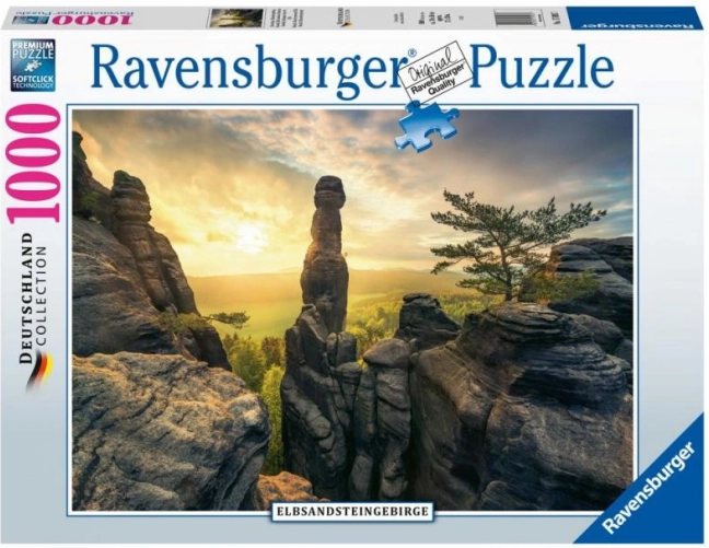 Puzzle Elbsandsteingebirge bei Morgengrauen 1000 Teile RAVENSBURGER