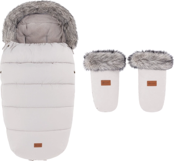 Petite&Mars Winter-Fußsack Comfy 4in1 mit Kinderwagenhandschuhen Fjora Champagne Shower