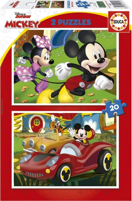 Puzzle MICKEY MOUSE – Freizeitpark 2×20 Teile EDUCA