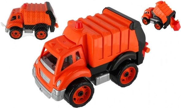 Plastik-Müllabfuhr-Auto mit Freilauf im Netz 20 × 20 × 33 cm