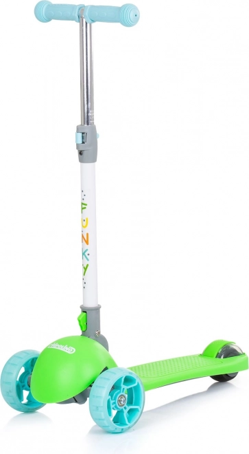 Kinderroller Chipolino Funky blau‑grün mit Leuchtrollen