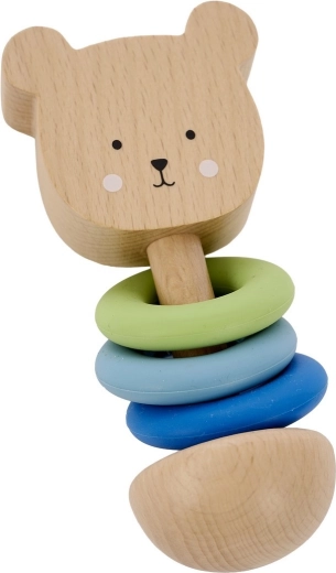 Jabadabado Holzrassel Bärchen mit Silikonringen