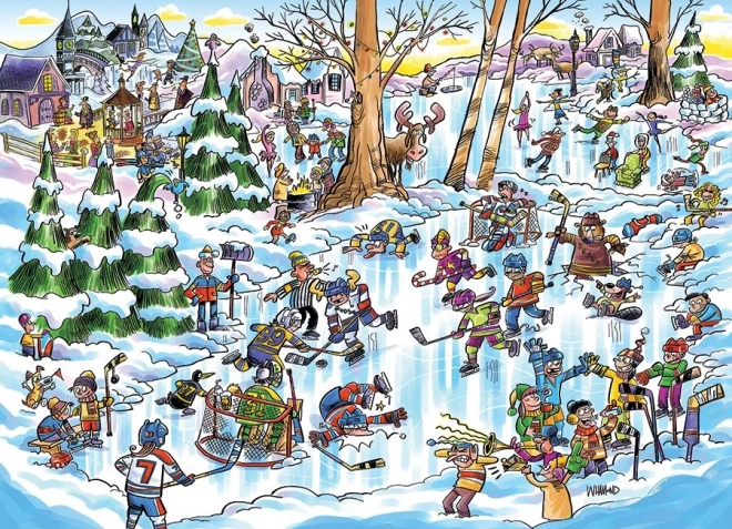 Puzzle DoodleTown: Hockey-Stadt - 1000 Teile