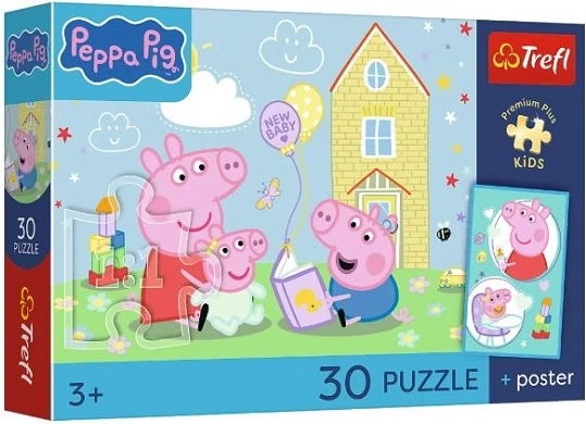 Kinderpuzzle Premium Plus Kids Peppa Wutz – Peppa hat einen Plan (30 Teile)