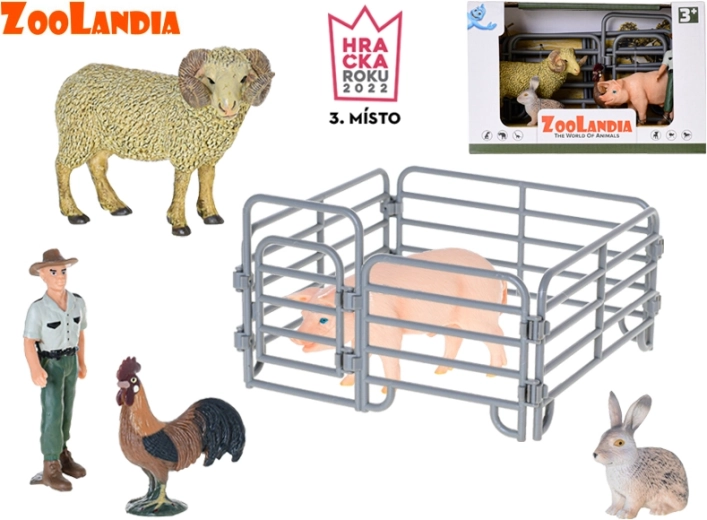 Zoolandia – Widder und Schwein mit Zubehör, Figuren-Set für den Bauernhof