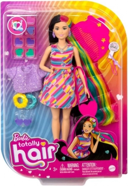 Barbie-Puppe Totally Hair mit farbigen Haaren und Accessoires