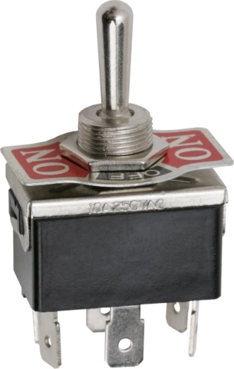 Kippschalter DPDT ON-OFF-ON 10 A 250 V