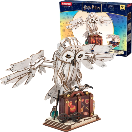 Puremind Harry Potter Holz-3D-Puzzle Hedwig mit beweglichen Flügeln