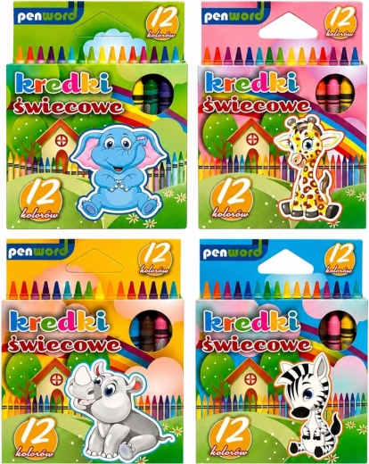 Wachsmalstifte PENWORD 12 Farben - 1 Stück