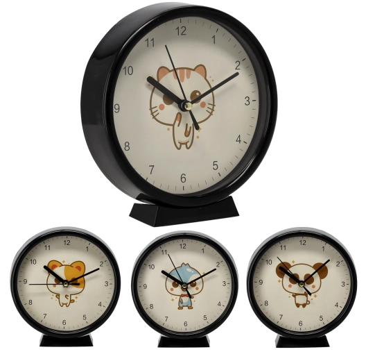 Runde Kinder-Wanduhr 15 cm – Mix süßer Motive