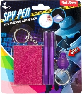 Spionageset mit Tagebuch, Zauberstiften und UV-Taschenlampe