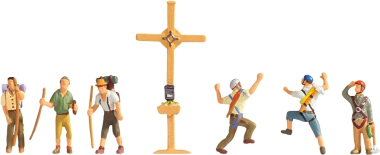 Noch Figuren-Set Bergwanderer und Kreuz (H0)