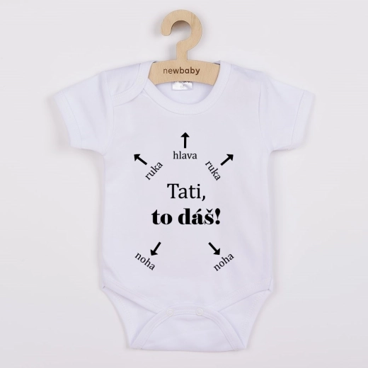 Baby-Body mit Aufdruck New Baby Papa, du schaffst das! – Kurzarm