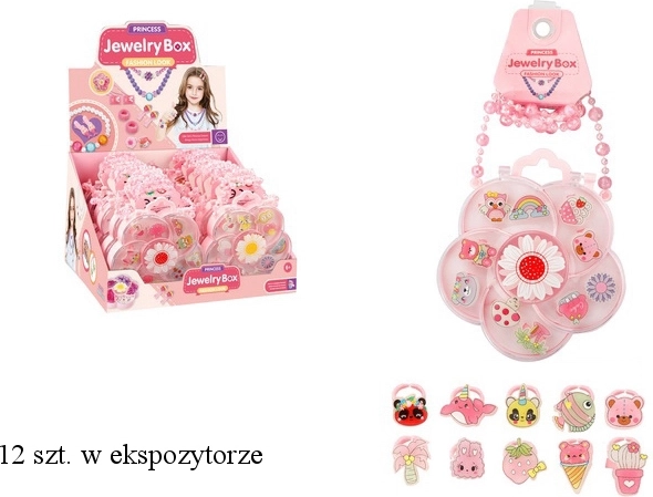 Set aus 10 Kinder-Ringen im Blumenetui