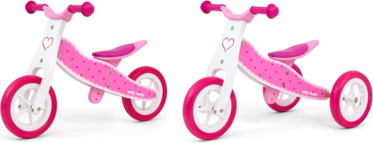 Milly Mally Laufrad 2in1 Cool Hearts – 1 Stück