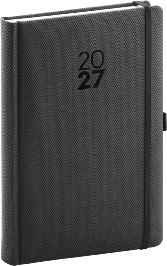 Notique Tageskalender Diamante 2027 schwarz 15 × 21 cm