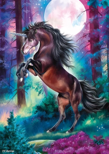 Puzzle Einhorn bei Vollmond 1000 Teile SCHMIDT