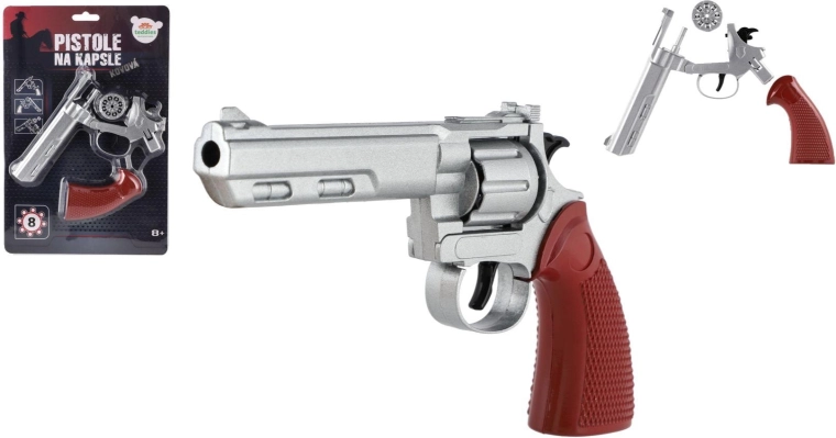 Metall-Knallkapsel-Pistole – 8-schüssiger Revolver 22 cm