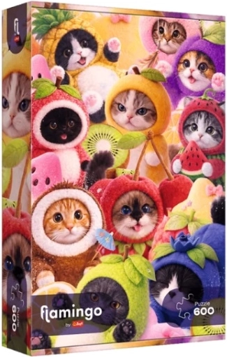 Trefl Flamingo Puzzle „Owocowe kotki“ 600 Teile