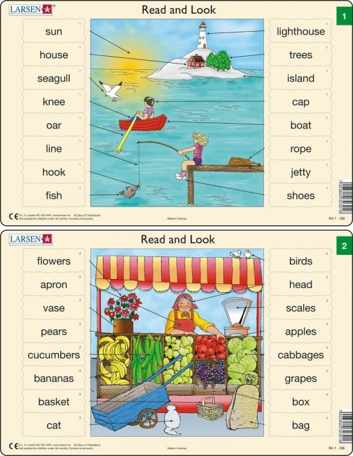 LARSEN Puzzle Englisch – Meer, 16 Teile