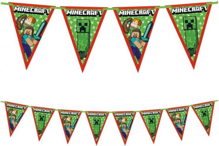 Wimpelgirlande mit Fähnchen Minecraft Procos