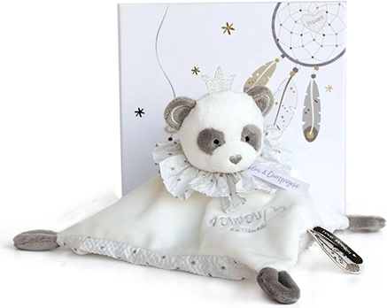 Geschenkset – Plüsch-Schnuffeltuch Panda