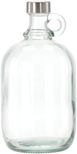 Glas-Gallon mit Henkel 2 l mit Metallschraubverschluss