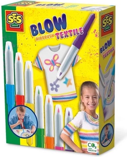 SES Creative Pustestifte für Textilien Blow-Airbrush