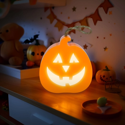 Halloween-LED-Dekoration in Kürbisform mit RGB-Beleuchtung