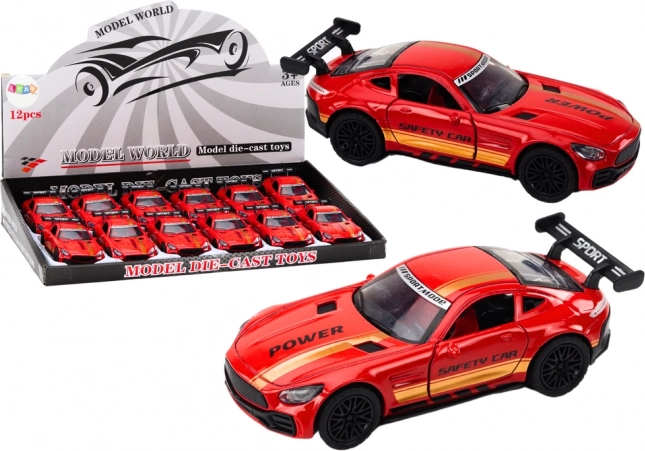 Sportwagen 1:32 Figur roter Spoiler Metall