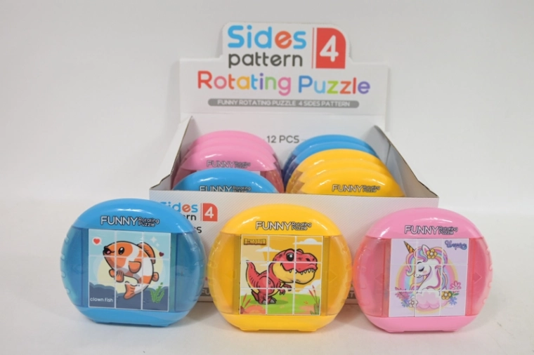 Kinder-Drehpuzzle im Rahmen (3 Motive)