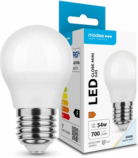 LED-Glühbirne Globe Mini G45 7 W E27 Kaltweiß 700 lm