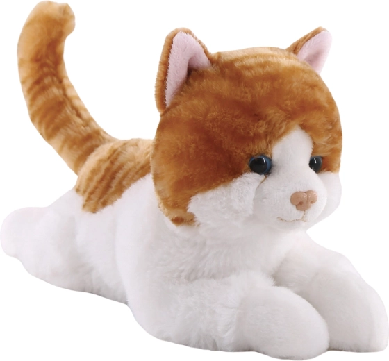 Plüschkatze rostbraun-weiß 26 cm