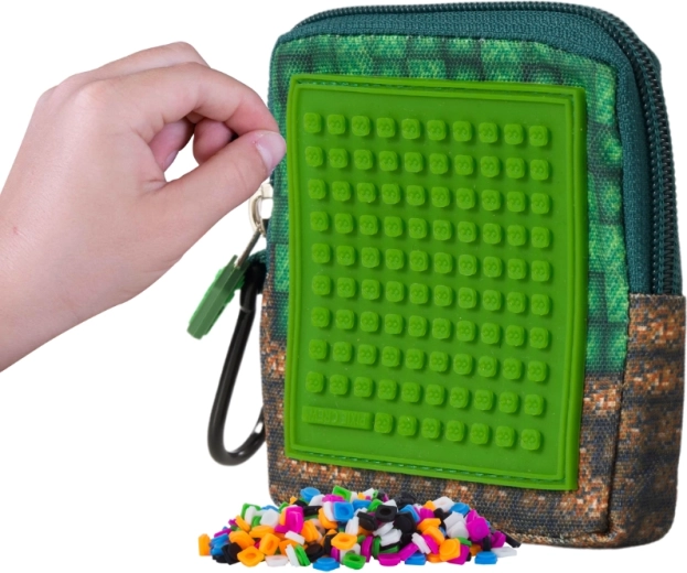 Pixie Crew grüne quadratische Tasche mit Pixeln Mine&Craft