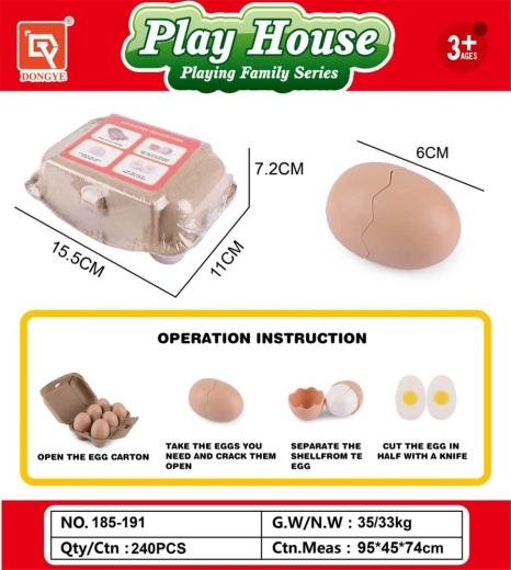 Set Kinder-Eier im Eierkarton (6 Stk.)