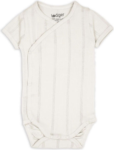 Lodger Baby-Body mit kurzem Ärmel Pointelle Cream Gr. 68