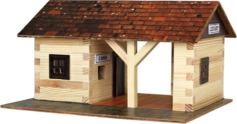 Walachia Holz-Klebe-Bausatz Bahnhof