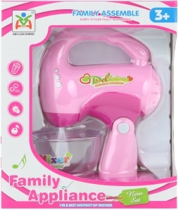 Kinder-Handmixer aus Kunststoff mit Batteriebetrieb, Licht und Sound